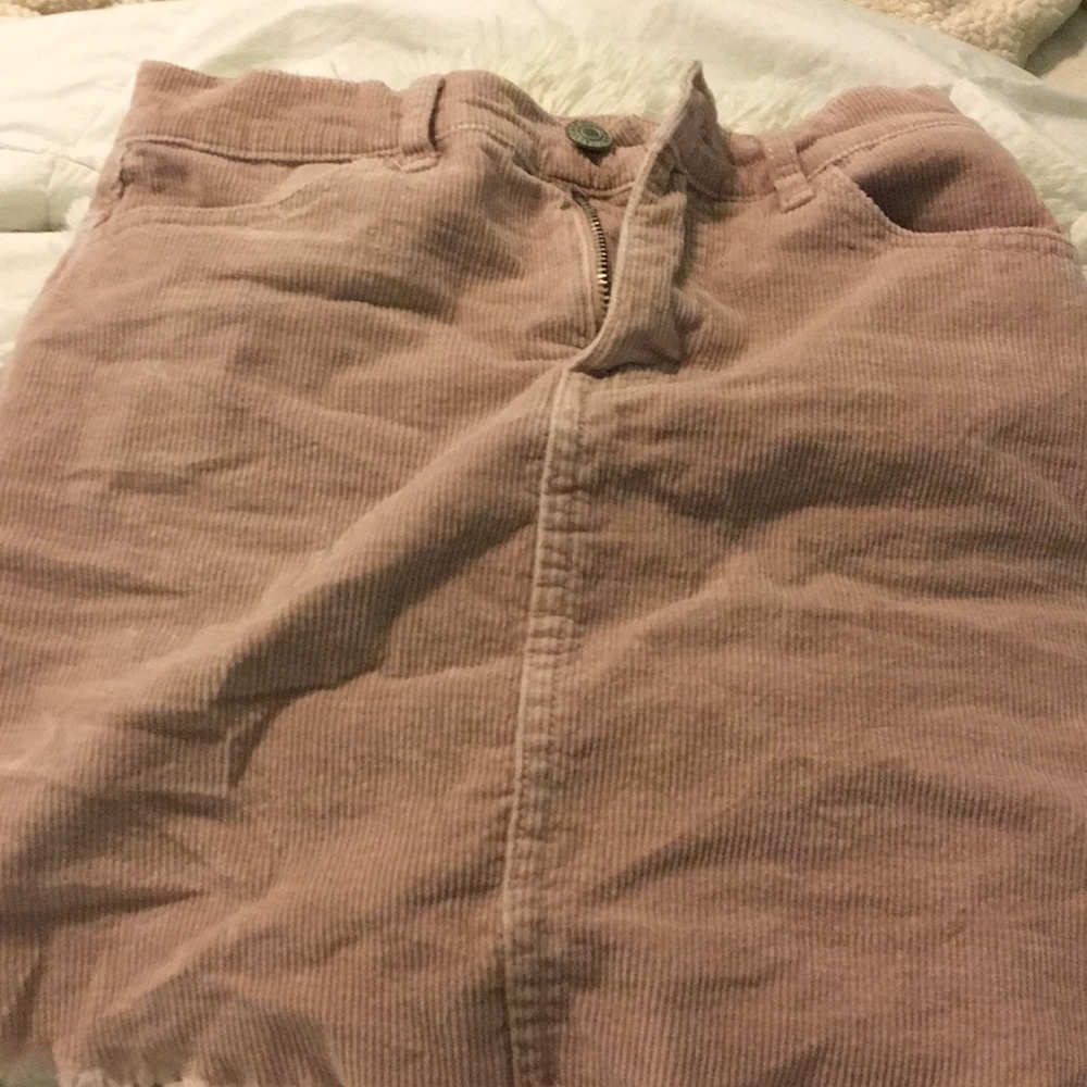 light pink mini skirt